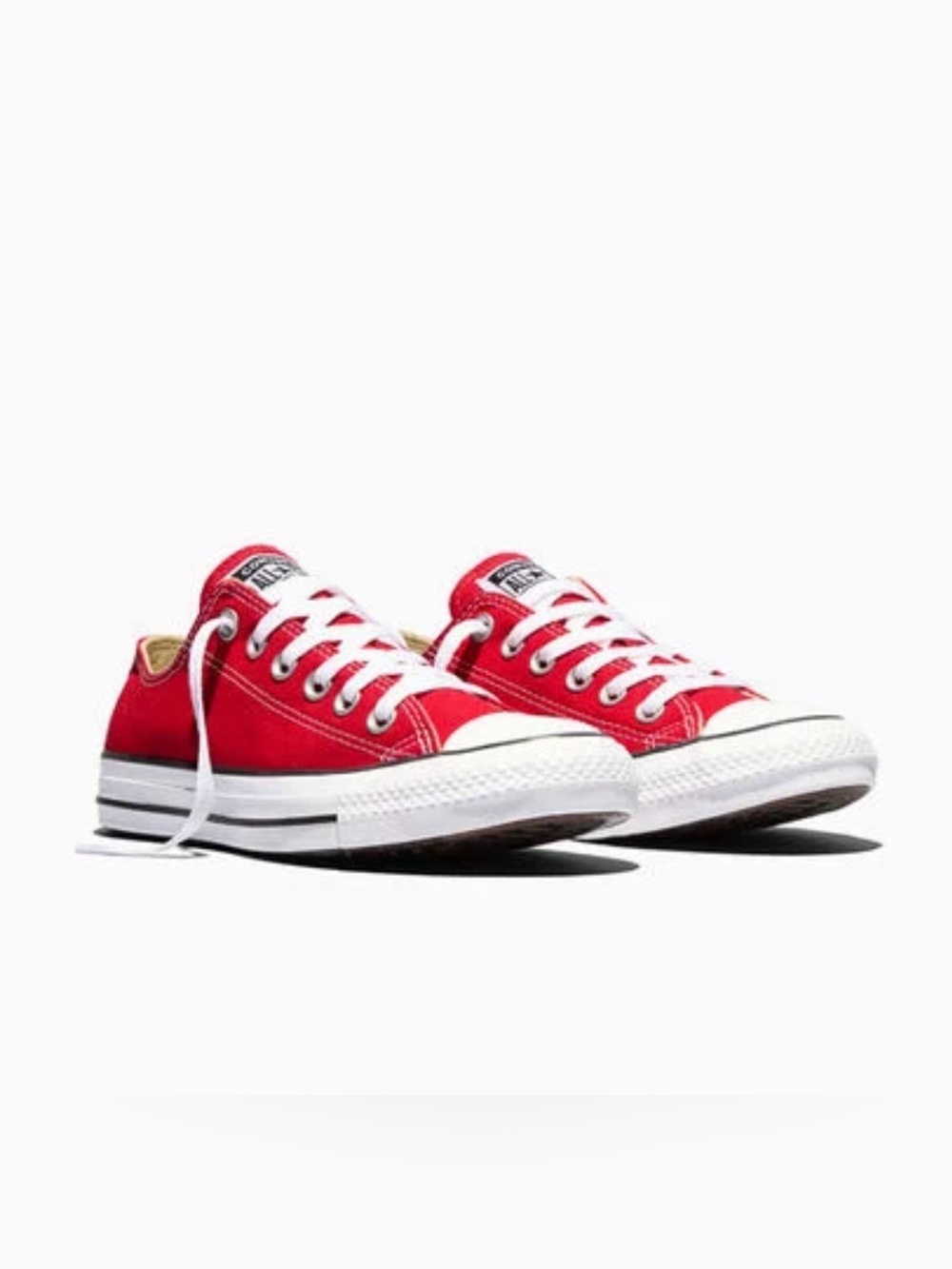 Classic Red Low-Top Canvas Sneakers